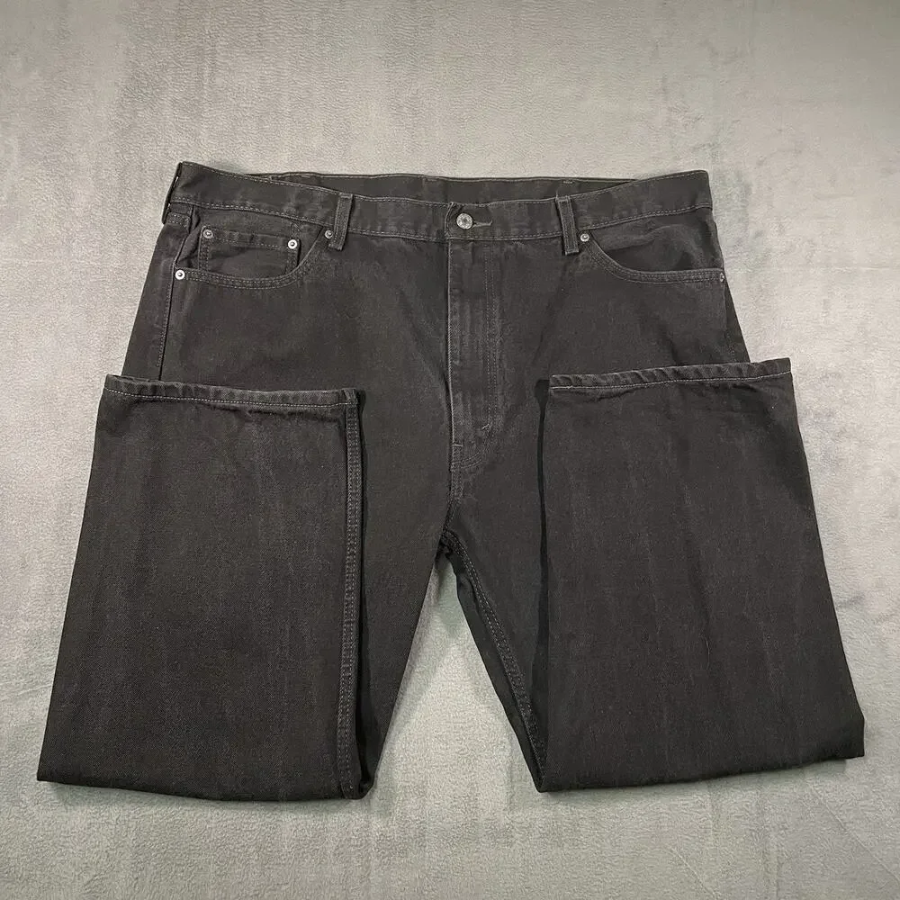 Levi’s 505 Jeans Black Men’s 44x30 Straight Leg Classic Denim